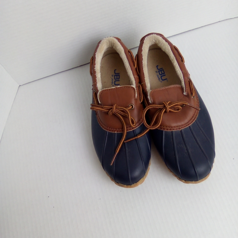 JBU Women's Navy and Brown Ankle Booties SIZE 6.5 - Picture 1 of 7